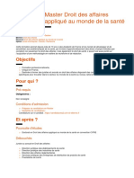 Program Master Droit Des Affaires Parcours Droit Des Affaires Applique Au Monde de La Sante