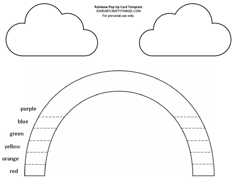 Printable Rainbow Pop Template