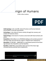 1 - The Origin of Humans