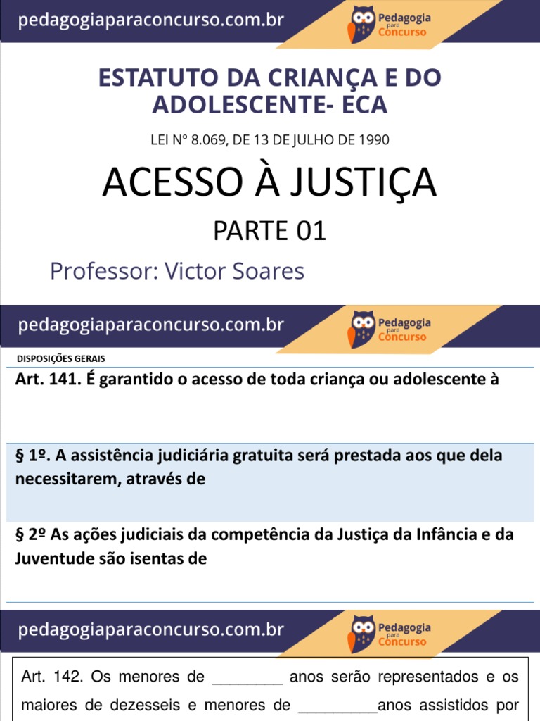 Slide Aula 14 Estatuto Da Crianca e Do Adolescente Eca | PDF | Adoção ...