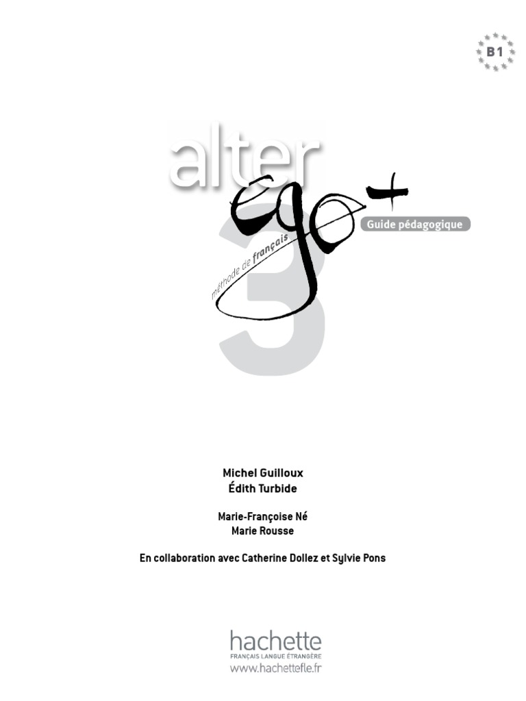 Alter Ego 3 Guide Pedagogique Pdf Cendrillon Apprentissage