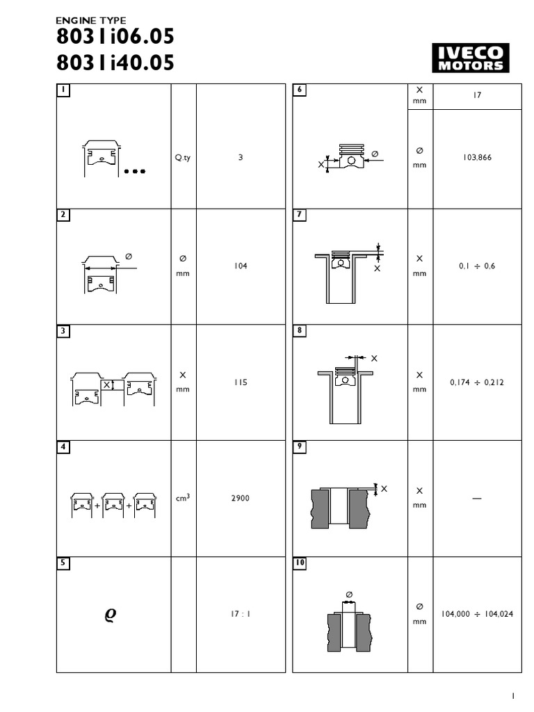 IVECO 8031 Engine Specifications Guide | PDF