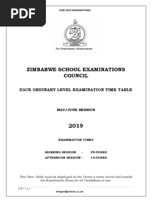 Time Table O J 2019 Test Assessment Government
