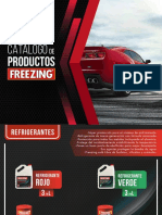 Catálogo de productos refrigerantes y líquidos automotrices  caracteres