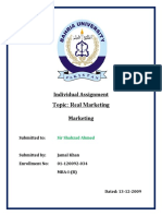 Topic: Real Marketing: Individual Assignment