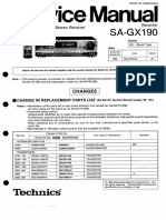Technics SAGX 190 Service Manual