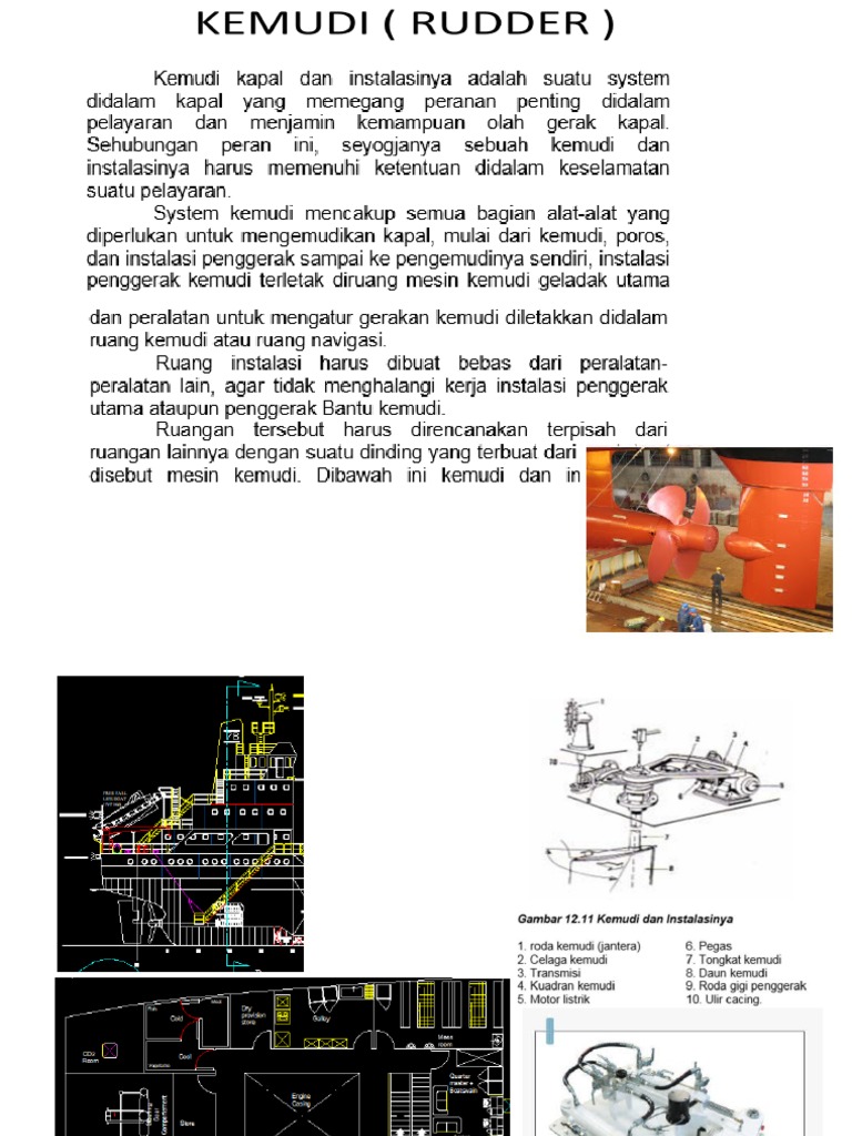 Komponen dan Jenis Rudder Kapal | PDF | Teknologi & Rekayasa