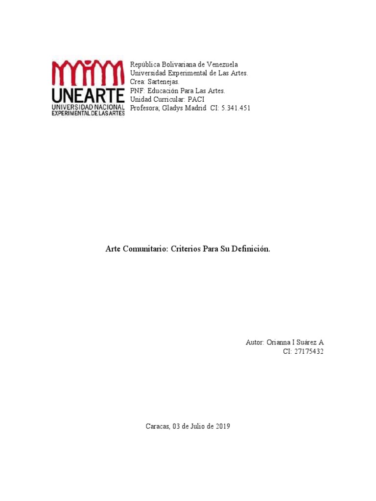 Definición y Tipos de Arte Comunitario | PDF | America latina | Democracia