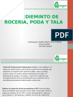 Procedimiento de rocería, poda y tala manual y mecánica