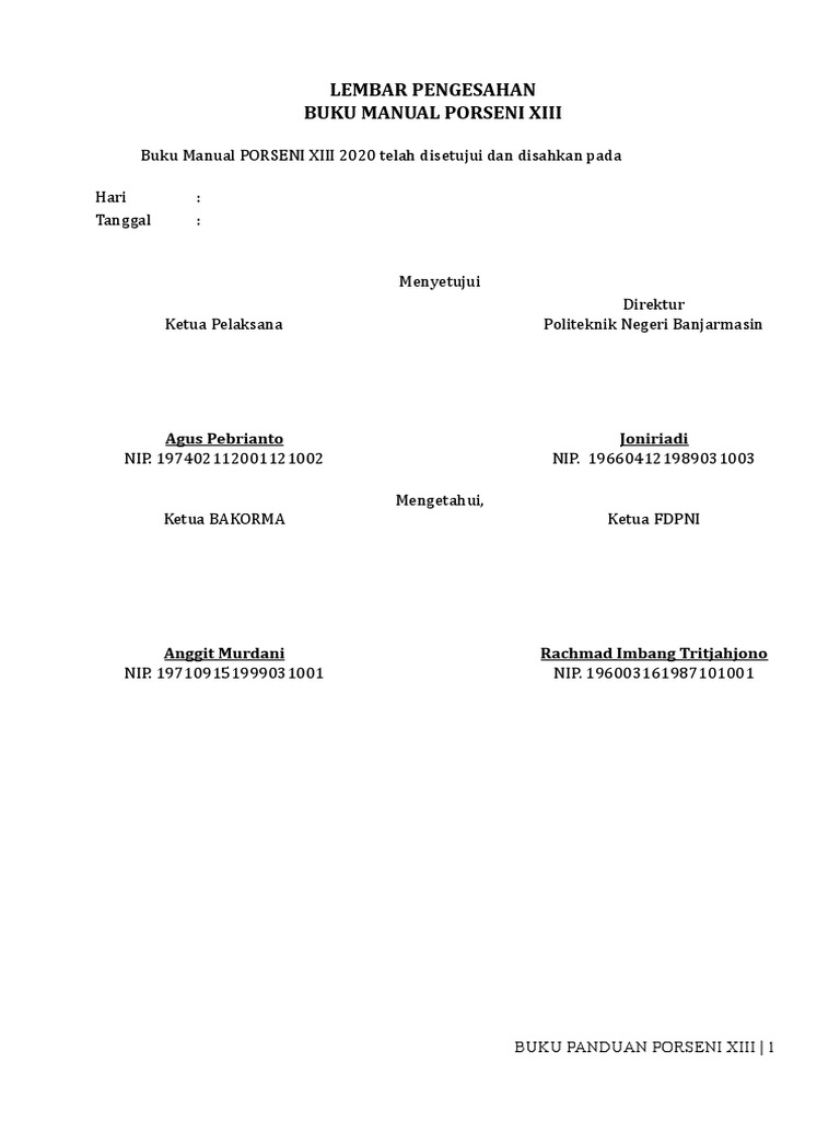 Buku Manual PORSENI 2020  PDF
