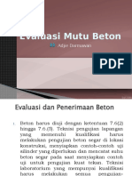 Evaluasi Mutu Beton