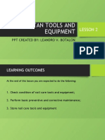 10. MAINTAN TOOLS AND EQUIPMENT(LESSON)