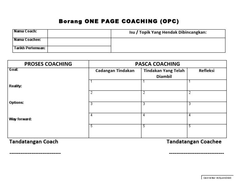 Borang Opc | PDF