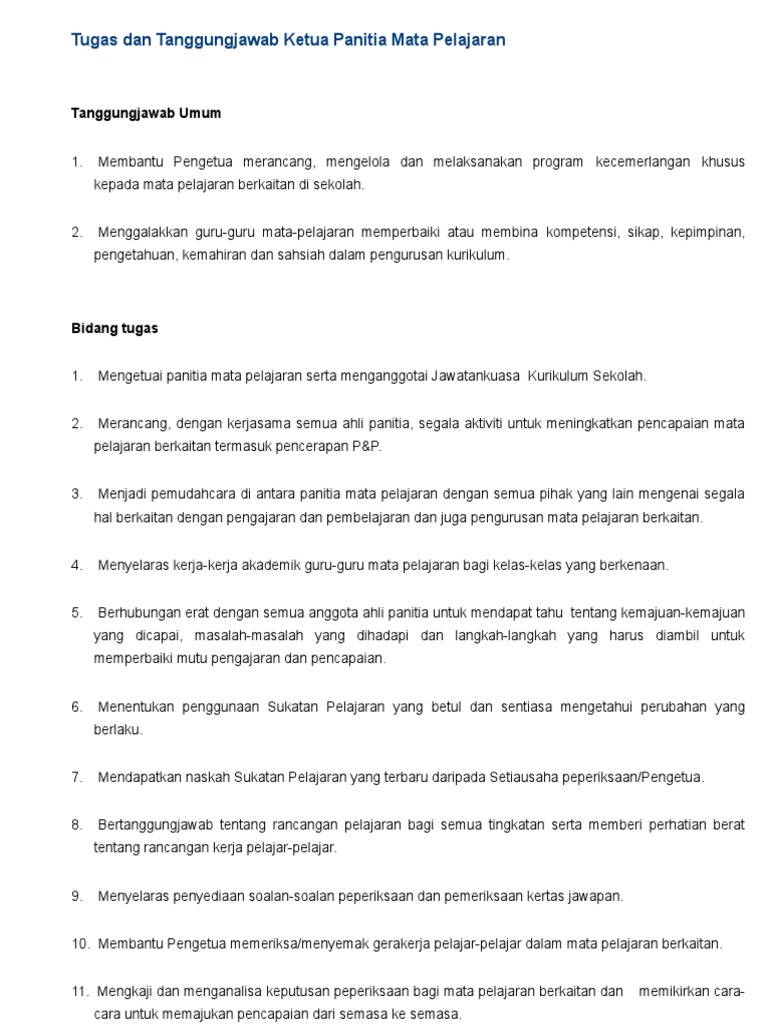 Ketua Panitia Pdf