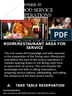 Fundamentals in Food Service Operation