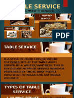 TABLE SERVICE Lesson 3