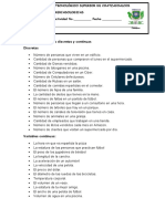 Ejemplo de Variables Discretas y Continuas