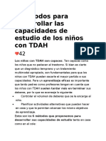 6 Métodos para Desarrollar Las Capacidades de Estudio de Los Niños Con TDAH