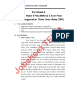 Perancangan Sistem Elektrik Jobsheet 8 Kendali 1 Motor 3 Fasa Bekerja 2 Arah Putar TDR PDF