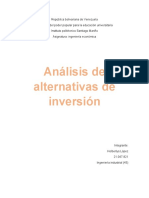 Análisis de Alternativas de Inversión