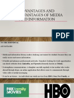 Advantages and Disadvantages of Media and Information