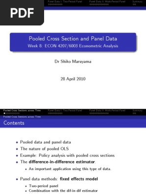 Pooled & Panel