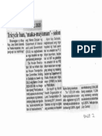 Ngayon, Mar. 12, 2020, Tricycle Ban, Maka-Mayaman - Solon PDF