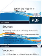 The Vocation and Mision