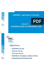 Ppt01-Laws6095 Legal Aspec in Economic-Introduction To Indonesia Laws