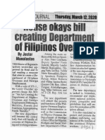 Peoples Journal, Mar. 12, 2020, House Okays Bill Creating Department of Filipinos Overseas PDF