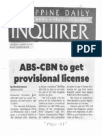 Philippine Daily Inquirer, Mar. 12. 2020, ABS_CBN to get provisional license.pdf