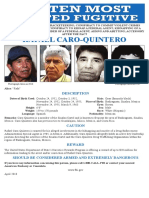 Rafael Caro Quintero--RCQ English Wanted Poster DEA