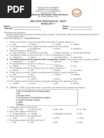 English 7 Second Periodical Test