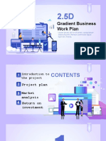 2.5D Gradient Business Plan PowerPoint Templates