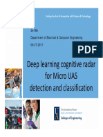 Deep Learning Cognitive Radar For Micro UAS Detection and Classification