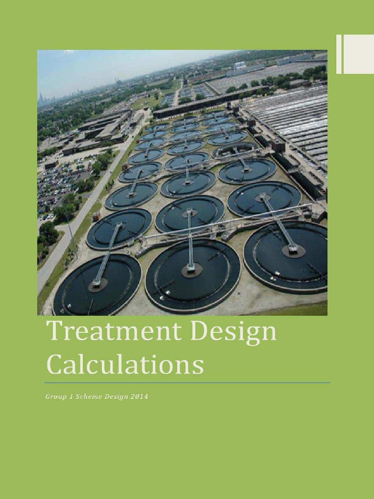 Wastewater Treatment System Design Calculations PDF