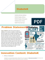 DiabeteK - PPT Assignment For Bioentrepreneur