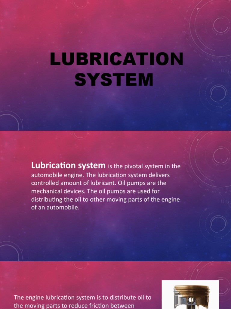 Lubrication System | PDF | Lubricant | Oil