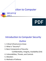 Introduction To Computer Security: Unit 1