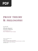 Proof Theory and Philosophy