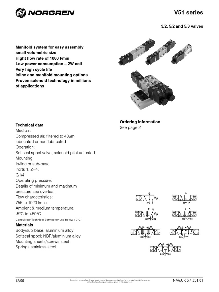 Sov Model V51 | PDF | Valve | Mechanical Engineering