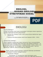 Bab 7 - Ekologi, Organisasi Ekologi Dan Stratifikasi Sosial - Kelompok VI