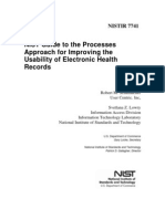 NIST Guide to the Processes Approach for Improving the Usability of Electronic Health Records