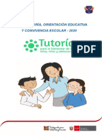 Plan de Tutoría, Orientación Educativa - 2020 - F.T.A.