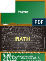 Prayer and Sets Ppt