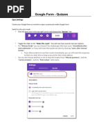 Google Forms - Quiz Option