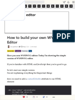 How To Build Your Own WYSIWYG Editor - DEV Community ? - ?? - ?