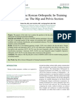 Analysis of the Korean Orthopedic In-Training Examination The Hip and Pelvis Section
