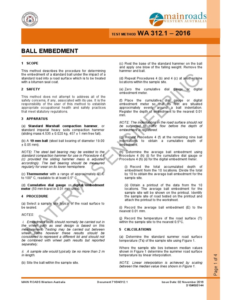 Ball Embedment Test | PDF | Hammer | Temperature