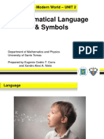 2.0 - Mathematical Language and Symbols - Including Sets - PDF